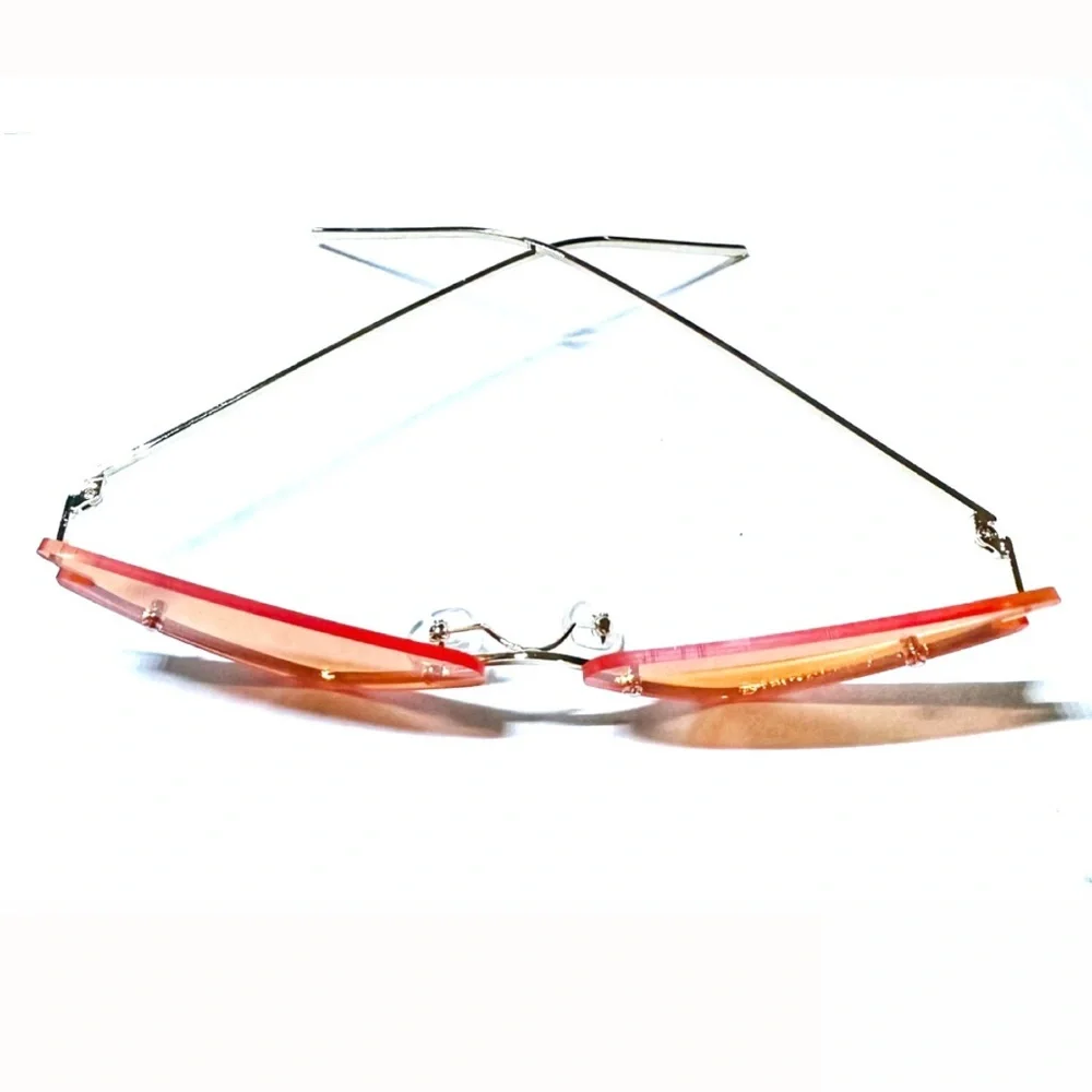 Trendy Y2K Orange Gold Cat Eye Retro Vintage Festival Coachella Sunglasses Beach